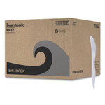 Boardwalk Mediumweight Wrapped Polypropylene Cutlery, Knife, Plastic, White, 1,000/Carton Product Image 