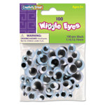 Creativity Street Wiggle Eyes Assortment, Assorted Sizes, Black, 100/Pack Product Image 