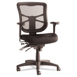 Alera Elusion Series Mesh Mid-Back Multifunction Chair, Prem Fabric, Supports Up to 275 lb, 17.7" to 21.4" Seat Height, Black Product Image 
