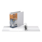 Stride QuickFit D-Ring View Binder, 3 Rings, 3" Capacity, 11 x 8.5, White Product Image 