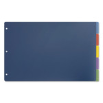 Cardinal Tabloid-Size Poly Index Divider, 5-Tab, 11 x 17, Assorted, 1 Set Product Image 
