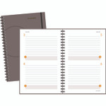 AT-A-GLANCE Plan. Write. Remember. Planning Notebook Two Days Per Page , 9 x 6, Gray Cover, Undated Product Image 