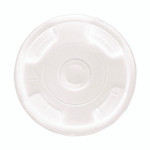 Eco-Products BlueStripe Recycled Content Cold Cup Flat Lids, Fits 9 oz to 24 oz Cold Cups, Plastic, Clear, 100/Pack, 10 Packs/Carton Product Image 