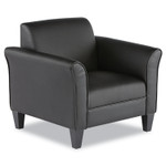 Alera Reception Lounge Sofa Series Club Chair, 35.43" x 30.7" x 32.28", Black Seat, Black Back, Black Base Product Image 