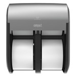 Georgia Pacific Professional Compact Quad Vertical 4-Roll Coreless Dispenser, 12.06 x 8 x 14.44, Stainless Steel Product Image 