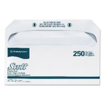 Scott Personal Seats Toilet Seat Covers, 14.5 x 17, White, 250/Pack, 20 Packs/Carton Product Image 