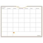 AT-A-GLANCE WallMates Self-Adhesive Dry Erase Monthly Planning Surfaces, 24 x 18, White/Gray/Orange Sheets, Undated Product Image 