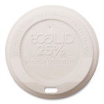 Eco-Products EcoLid 25% Recycled Content Hot Cup Lid, Fits 8 oz Hot Cups, Plastic, White, 100/Pack, 10 Packs/Carton Product Image 