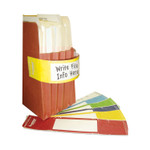 Tabbies File Pocket Handles, 9.63 x 2, Yellow/White, 4/Sheet, 12 Sheets/Pack Product Image 