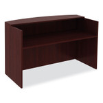 Alera Valencia Series Reception Desk with Transaction Counter, 71" x 35.5" x 29.5" to 42.5", Mahogany Product Image 