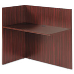 Alera Valencia Reversible Reception Return, 44.13w x 23.63d x 41.5h, Mahogany Product Image 