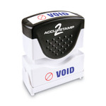 ACCUSTAMP2 Pre-Inked Shutter Stamp, Red/Blue, VOID, 1.63 x 0.5 Product Image 
