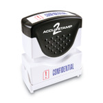 ACCUSTAMP2 Pre-Inked Shutter Stamp, Red/Blue, CONFIDENTIAL, 1.63 x 0.5 Product Image 