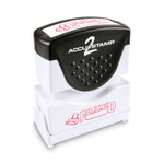 ACCUSTAMP2 Pre-Inked Shutter Stamp, Red, FAXED, 1.63 x 0.5 Product Image 