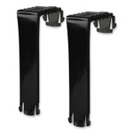 deflecto Two Break-Resistant Plastic Partition Brackets, For 2.63 to 4.13 Wide Partition Walls, Black, 2/Pack Product Image 