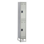 Safco Double-Tier Locker, 12w x 18d x 78h, Two-Tone Gray Product Image 