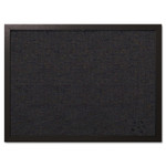 MasterVision Designer Fabric Bulletin Board, 24" x 18", Black Surface, Black Fiberboard (MDF) Frame Product Image 