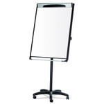 MasterVision Platinum Mobile Easel, 29" x 41", White Surface, Black Plastic Frame Product Image 