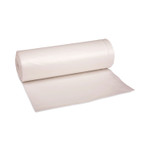 Boardwalk High-Density Can Liners, 45 gal, 19 mic, 40" x 46", Natural, Perforated Roll, 25 Bags/Roll, 6 Rolls/Carton Product Image 