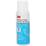 3M Stainless Steel Cleaner Polish - For Stainless Steel, Chrome, Aluminum, Metal Surface, Plastic Surface - 10 fl oz (0.3 quart) - Lime, Citrus Scent - Recommended For: Streak Remover, Fingerprint Remover, Soil Remover, Grease Remover - White Can Product Image 