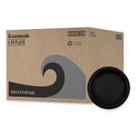 Boardwalk Hi-Impact Plastic Dinnerware, Plate, 6" dia, Black, 1,000/Carton Product Image 