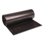 Boardwalk Recycled Low-Density Polyethylene Can Liners, 60 gal, 1.8 mil, 38" x 58", Black, Perforated, 10 Bags/Roll, 10 Rolls/Carton Product Image 