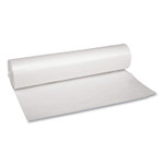 Boardwalk Recycled Low-Density Polyethylene Can Liners, 45 gal, 1.1 mil, 40" x 46", Clear, Perforated, 10 Bags/Roll, 10 Rolls/Carton Product Image 