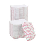 Boardwalk Paper Food Baskets, 2 lb Capacity, Red/White, 1,000/Carton Product Image 