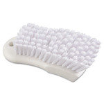 Boardwalk Scrub Brush, White Polypropylene Bristles, 6" Brush, 6" Handle Product Image 