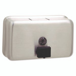 Bobrick ClassicSeries Surface-Mounted Liquid Soap Dispenser, 40 oz, 8.13 x 2.75 x 4.75, Stainless Steel Product Image 