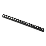 Fellowes Plastic Comb Bindings, 5/8" Diameter, 120 Sheet Capacity, Black, 25/Pack (FEL52324) View Product Image