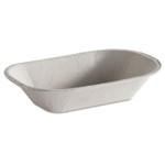 Chinet Savaday Molded Fiber Food Tray, 4 x 6, Beige, Paper, 250/Bag, 4 Bags/Carton Product Image 