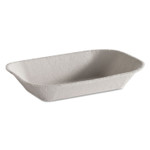 Chinet Savaday Molded Fiber Food Tray, 5 x 7, Beige, Paper, 250/Bag, 4 Bags/Carton Product Image 