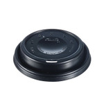 SOLO Cappuccino Dome Sipper Lids, Fits 12 oz to 24 oz Hot Cups, Plastic, Black, 100/Pack, 10 Packs/Carton Product Image 