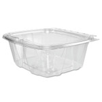 Dart ClearPac SafeSeal rPET Tamper-Resistant Container, ProPlanet Seal, Flat Lid, 32 oz, Clear, 100/Bag, 2 Bags/Carton Product Image 