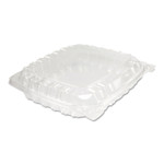 Dart ClearSeal Hinged-Lid Plastic Containers, 8.31 x 8.31 x 2, Clear, Plastic, 125/Bag, 2 Bags/Carton Product Image 