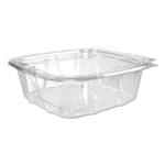 ClearPac SafeSeal Tamper-Resistant/Evident Containers, Flat Lid, 48 oz, 7.8 x 8.1 x 2.5, Clear, Plastic, 100/Bag, 2 Bags/CT (DCCCH48DEF) Product Image 