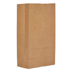 Ross & Wallace Paper Products Grocery Paper Bags, #12 Size, 7" x 4.38" x 13.75", Natural, 500/Bundle Product Image 