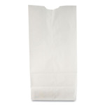 Ross & Wallace Paper Products Grocery Paper Bags, #10 Size, 7" x 4.38" x 13.75", White, 500/Bundle Product Image 