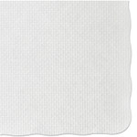Hoffmaster Knurl Embossed Scalloped Edge Placemats, 9.5 x 13.5, White, 1,000/Carton Product Image 