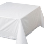 Hoffmaster Tissue/Poly Tablecovers, 72" x 72", White, 25/Carton Product Image 