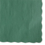 Hoffmaster Solid Color Scalloped Edge Placemats, 9.5 x 13.5, Hunter Green, 1,000/Carton Product Image 