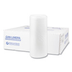Inteplast Group High-Density Commercial Can Liners, 60 gal, 22 mic, 38" x 60", Clear, Interleaved Roll, 25 Bags/Roll, 6 Rolls/Carton Product Image 