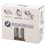 Inteplast Group Low-Density Commercial Can Liners, 30 gal, 0.58 mil, 30" x 36", Clear, Interleaved Roll, 25 Bags/Roll, 10 Rolls/Carton Product Image 