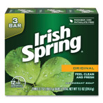 Irish Spring Bar Soap, Clean Fresh Scent, 3.75 oz, 3 Bars/Pack, 18 Packs/Carton Product Image 