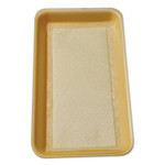 International Tray Pads Meat Tray Pads, 6 x 4.5, White/Yellow, Paper, 1,000/Carton Product Image 