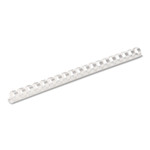 Fellowes Plastic Comb Bindings, 1/2" Diameter, 90 Sheet Capacity, White, 100/Pack (FEL52372) View Product Image