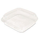 Pactiv Evergreen ClearView SmartLock Hinged Lid Container, 9.22 x 8.88 x 2.91, Clear, Plastic, 200/Carton Product Image 