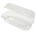 Pactiv Evergreen ClearView SmartLock Hinged Lid Container, 23 oz, 8.5 x 4 x 2.5, Clear, Plastic, 250/Carton Product Image 