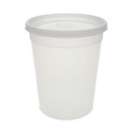 Pactiv Evergreen Newspring DELItainer Microwavable Container, 32 oz, 4.55" Diameter x 5.55" h, Clear, Plastic, 240/Carton Product Image 